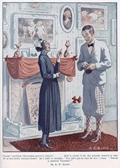 A Landlady with her a prospective lodger