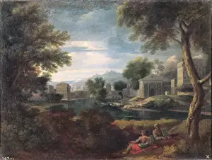 Nicolas Prints: Landscape, Formerly attributed to Nicolas Poussin