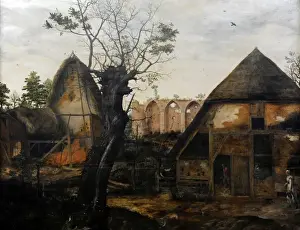 Flanders Prints: Landscape with farmhouse, 1564, by Cornelis van Dalem (1530