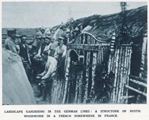 Landscaping Prints: Landscape Gardening in a German trench