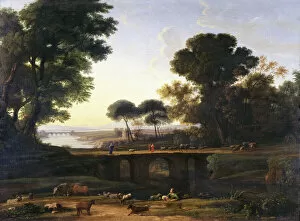 Human Collection: Landscape painting by Claude Lorrain