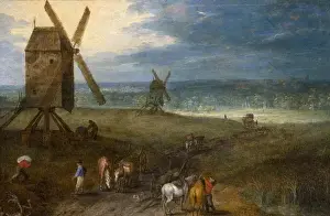 Windmills Prints: Landscape with Windmills