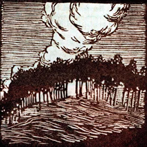 Landscape Woodcut