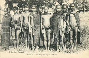 Images Dated 12th March 2019: Laos - Attapeu Province - Group of Khas-Kaseng tribesmen