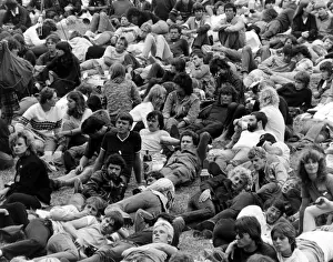 Large audience at Penwith Rock Festival, Cornwall