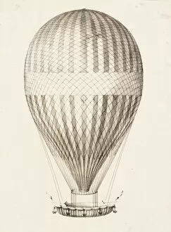 Aeronautic Gallery: Large balloon image on a prospectus