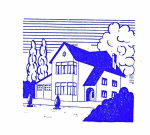 Detached Prints: Large detached house