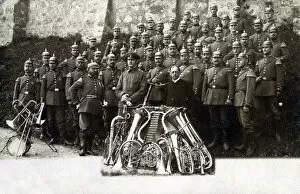 Pickelhaube Gallery: Large German Military Brass Band in all its glory! Date: circa 1909