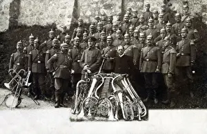Conductor Prints: Large German Military Brass Band in all its glory! Date: circa 1909