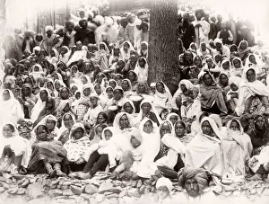 Large group of Indian women with headcarves, India Large group of Indian women with headcarves, India