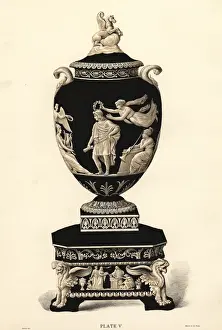 Ceramics Prints: Large Homeric vase and pedestal