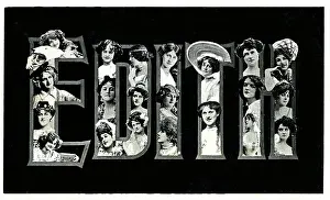 Large Letter Name card - Edith