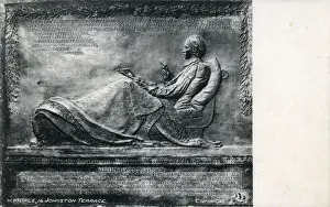 Moray Prints: A large memorail bronze relief of Robert Louis Stevenson (1850-1894