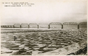 Large span iron bridge over the Songhua River, China Large span iron bridge over the Songhua River, China