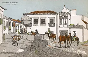Evora Prints: Largo das Portas de Moura, Evora, Portugal