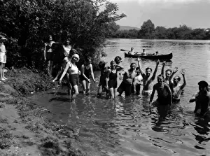 Larks Prints: Larking about in a River
