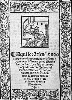 Frontis Piece Prints: LAS CASAS, Fray Bartolome (1474-1566). Spanish