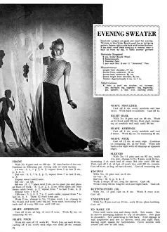 Woollen Prints: Late 1930s knitting section, Britannia and Eve, 1939
