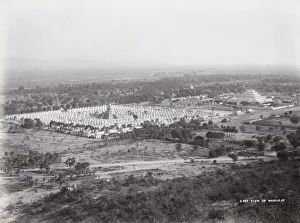 Late 19th century photograph: East view of Manadalay, pagodas, Burma, Myanmar Late 19th century photograph: East view of Manadalay, pagodas, Burma, Myanmar