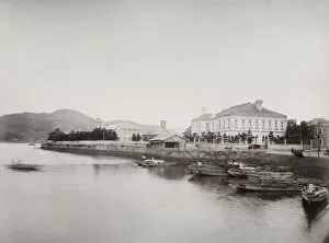 Settlement Gallery: Late 19th century photograph: Foreign settlement, Dejima, Nagasaki, Japan