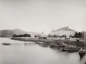 Settlement Gallery: Late 19th century photograph: Foreign settlement, Dejima, Nagasaki, Japan