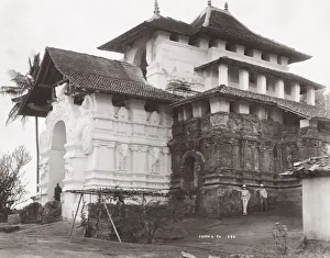 Late 19th century photograph: Temple, likely Kandy, Ceylon, Sri Lanka, Skeen studio Late 19th century photograph: Temple, likely Kandy, Ceylon, Sri Lanka, Skeen studio