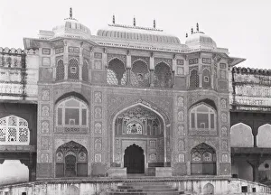 Mahal Prints: Late 19th century photograph: Umber, Amber, Amer, gateway to Sheesh Mahal, India