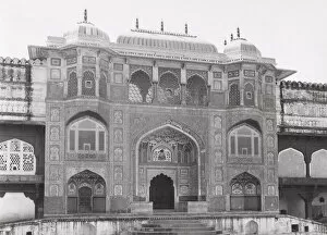 Amer Collection: Late 19th century photograph: Umber, Amber, Amer, gateway to Sheesh Mahal, India