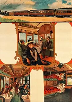 Art Work Gallery: Late 19th century train travel