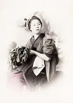 Geisha Prints: Late 19th century - young Japanese woman