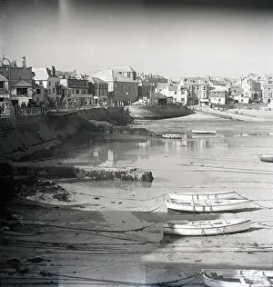 Kettle Prints: Late afternoon on Wharf Road and beach, St Ives, Cornwall