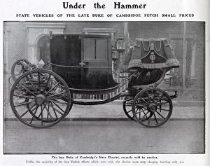 Images Dated 6th July 2020: The late Duke of Cambridges carriage which was put up for auction in 1904 fetching a