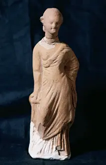 Drapery Prints: Late Hellenistic period. Female statuette. From Rome. Terrac