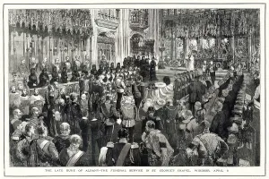 Clarence Prints: Late Prince Leopold, Duke of Albany Funeral Service 1884