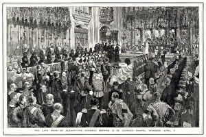 Albany Collection: Late Prince Leopold, Duke of Albany Funeral Service 1884