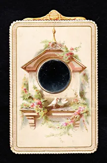 Images Dated 4th May 2018: Late Victorian 1890s Card Cards Greetings Green
