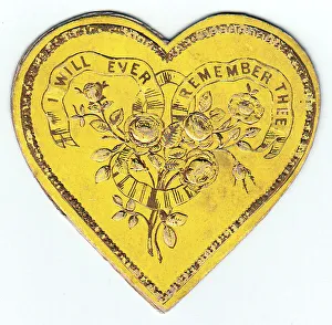 Images Dated 22nd June 2018: Late Victorian 1890s Card Cards Greetings Hearts