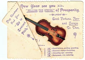Late Victorian 1890s Greetings Card Christmas