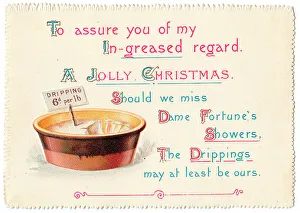 Late Victorian 1890s Greetings Card Christmas