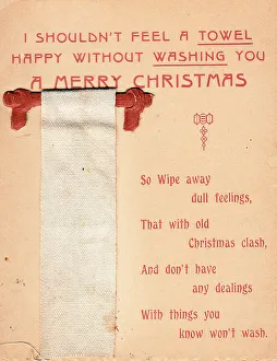 Late Victorian 1890s Greetings Card Christmas