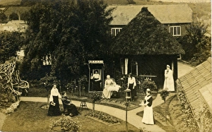 Late Victorian Ladies Garden Tea Party, Unknown Location, En Late Victorian Ladies Garden Tea Party, Unknown Location, En