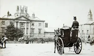 D River Prints: Late Victorian street scene with horse-drawn carriage