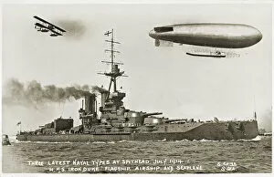 Images Dated 20th February 2017: Three latest naval types at Spithead, July 1914