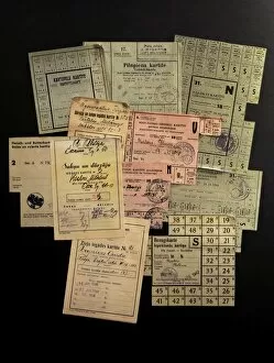 Images Dated 18th March 2012: Latvia. Second Soviet occupation (1944-1991). Ration cards