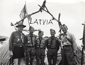Latvia Prints: Latvian Scouts in Exile at camp