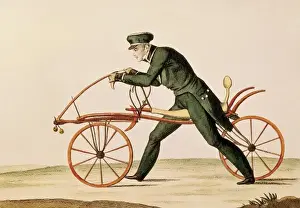 Ludwig Prints: Laufmaschine (running machine), named Draisine