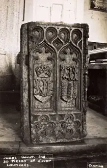 Judas Prints: Launcells, Cornwall - Judas Bench End - 30 Pieces of silver