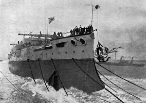Barrow Gallery: The launch of the battleship, Mikasa'