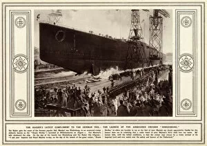 Shipyard Gallery: Launch of the German battlecruiser SMS Hindenburg