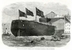 Images Dated 27th June 2019: Launch of HMS Caledonia 1862